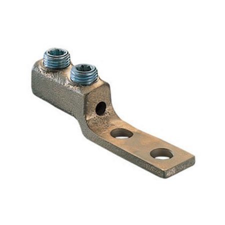 PANDUIT Copper Mechanical Lug, 2 Hole, Tandem, NEMA, 2/0 STR -, HHL21-2N-5 HHL21-2N-5